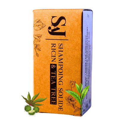 Tuhý šampon SAJ Ricinový olej a Tea tree